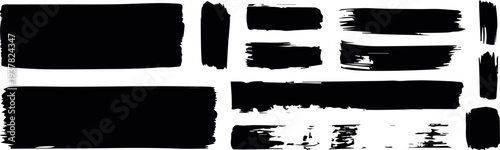 Ink calligraphy stroke set for stationery