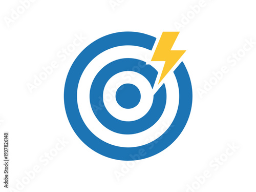 modern minimal flat vector icon of focus mode concept with a target symbol