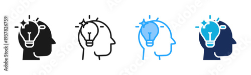 Personal Insight icon set multiple style collection