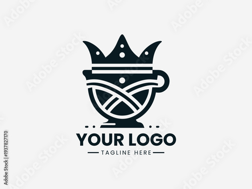 Luxury Cocktail Stellar Drink Bar black vector logo illustration white background