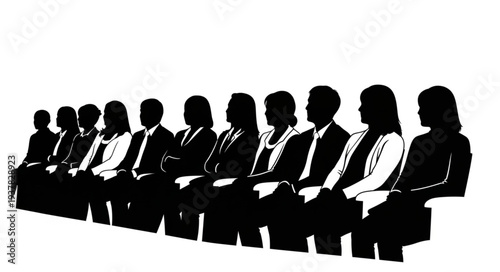 Business Professionals Sitting in a Row.