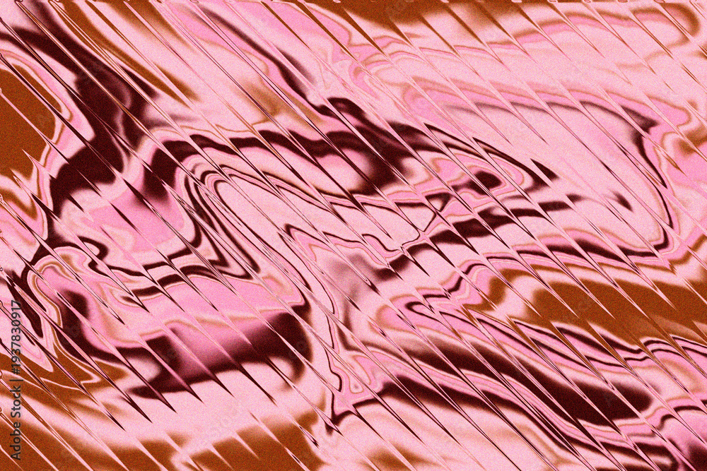 Obraz premium Gradient Glass Abstract Wavy Pink and Brown Fluid Background