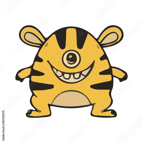 Cute Cyclops Monster Cartoon