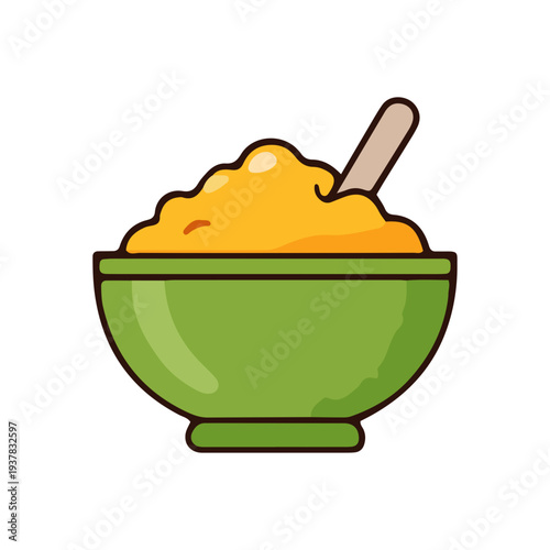 Baby Food Bowl Illustration