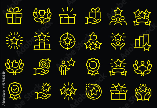 Workshop, team building, coaching meeting icons pack. Such line signs as business education, online learning, managing and motivation. Vector icons set for web and app in outline editable stroke