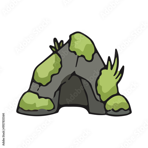 Mossy Rock Cave Icon