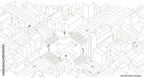 City Map Blueprint Architectural Design.