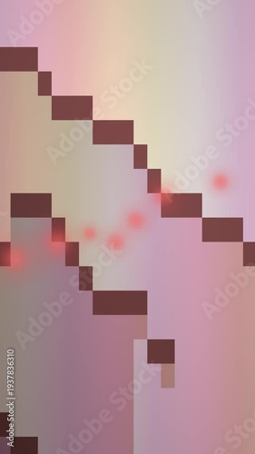 Abstract Pixelated Geometric Pattern with Soft Color Gradients.