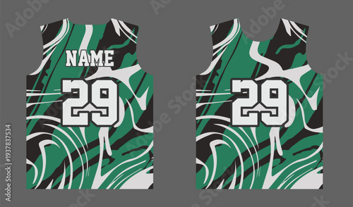 Premium Basketball Uniform Jersey Pattern