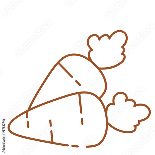 Simple Carrot Icon Outline