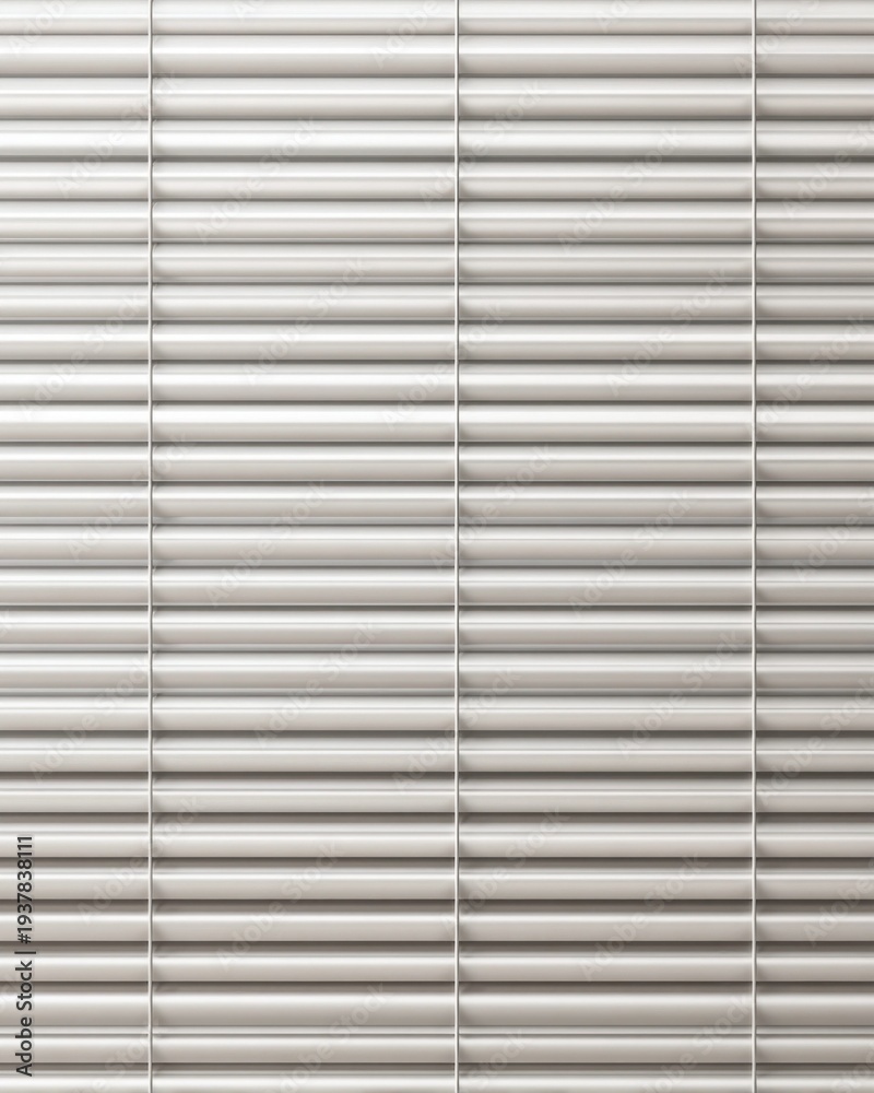 Obraz premium Close-up view of horizontal blinds with a clean, minimalist aesthetic and subtle shadow play