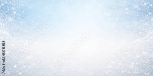 Abstract a mesmerizing winter scene unfolds, as radiant snowflakes cascade against a soft, light blue sky. a captivating display of nature's beauty and the purity of winter. 