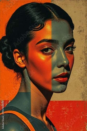  Woman Portrait in Warm Tones