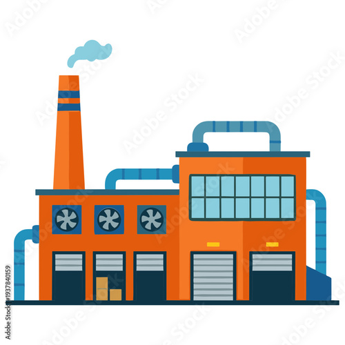 Factory Building Illustration