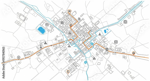 City Map Navigation Road Network.