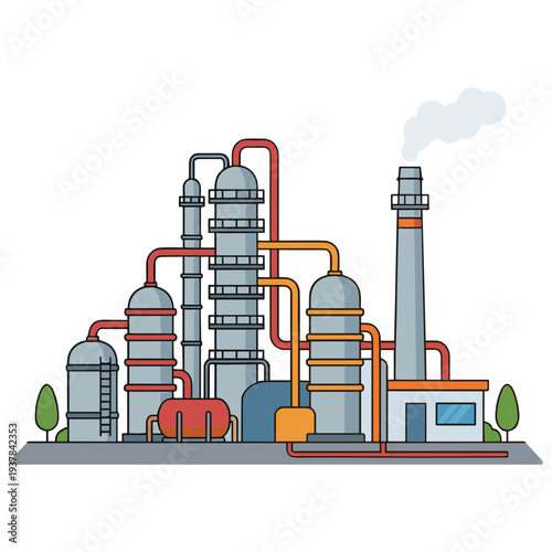 Factory Building Illustration