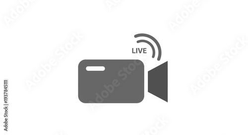 Live Streaming Camera Icon Graphic.