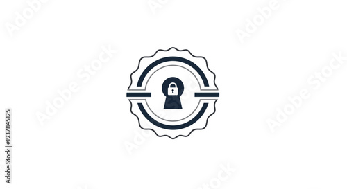 Lock Icon Security Symbol Design Element.
