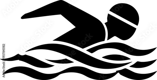 Swimmer athlete motion graphic
