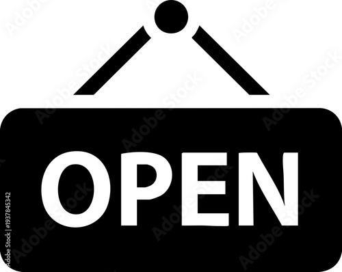 Open shop entrance icon