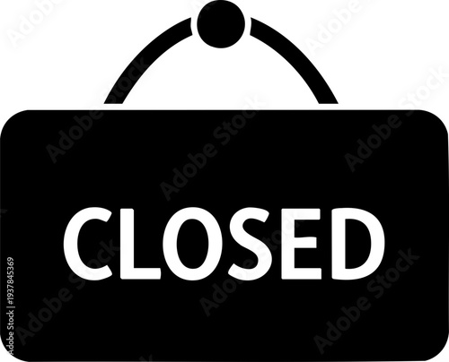 Closed notice board graphic