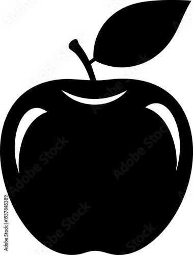 Apple silhouette fruit graphic