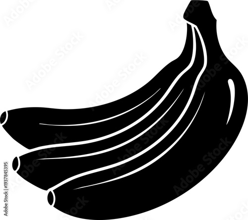 Banana bunch fruit icon