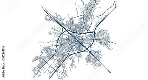 City Map Urban Planning Navigation.
