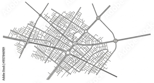 City Map Urban Planning Diagram.