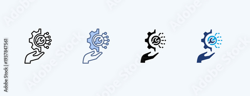Predictive Maintenance Multiple Icon Illustration Vector