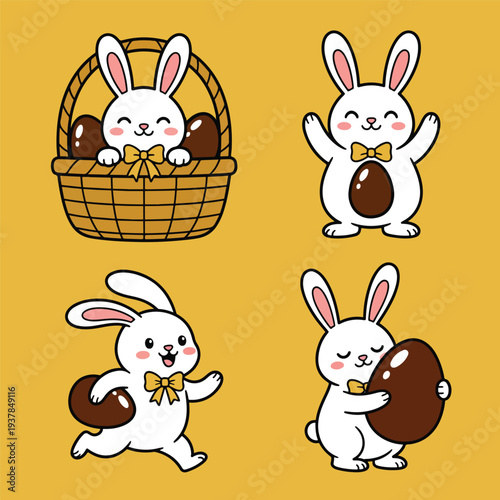 Cute Spring Doodle Vector with Flowers, Bees and Nature Elements