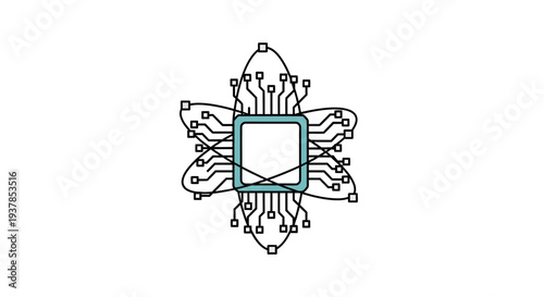 Microchip electronic circuit board component.