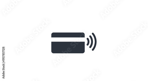 Contactless Credit Card Payment Icon Illustration.
