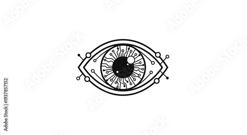 Detailed Illustration of Human Eye Symbol.