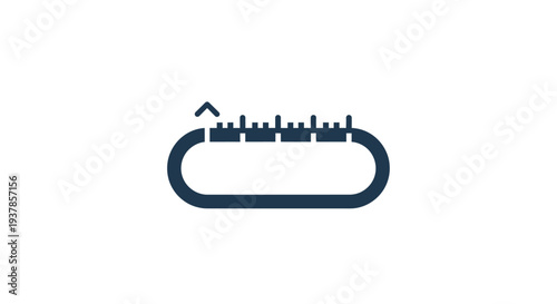 Digital Illustration of Stylized Paperclip Icon.