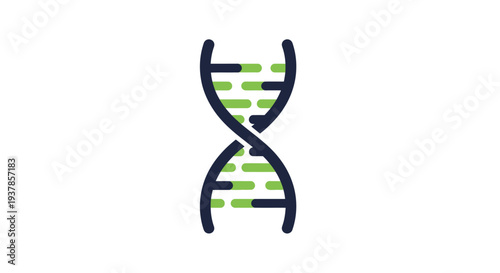 DNA Double Helix Structure Illustration.