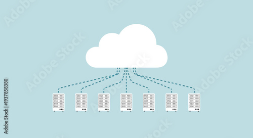 Cloud Computing Network Servers Data Storage.