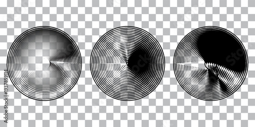 Sunburst element. Radial stripes background. Sunburst icon collection. Retro sunburst design. Vector illustration. Abstract line circle vector background.