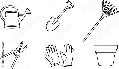 Gardening tools and accessories for planting and maintenance