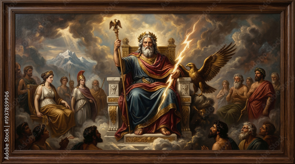 Fototapeta premium Zeus Greek mythology - Gods of mythology series