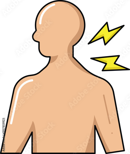 design Neck Stiffness illustration icon