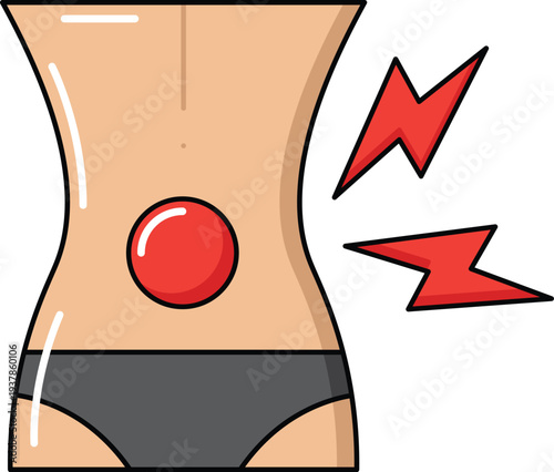 design Back Pain illustration icon