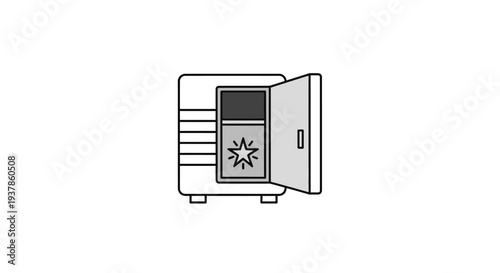 Open Safe with Money Inside Secure.