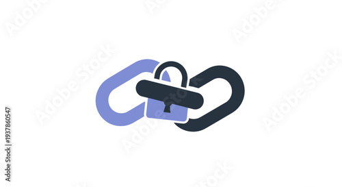 Padlock Icon with Linked Chains.