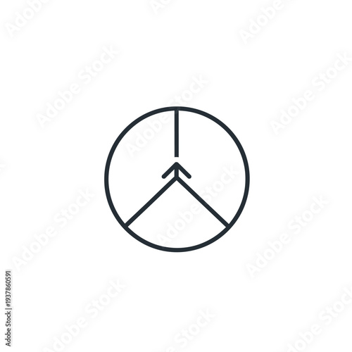 Peace sign symbol icon graphic.