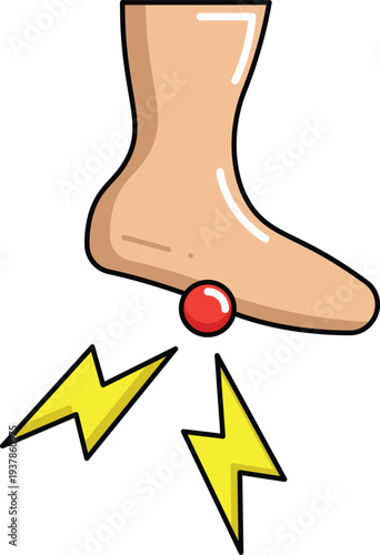 design Painful Step illustration icon