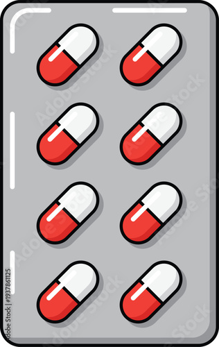 design Medication capsule illustration icon