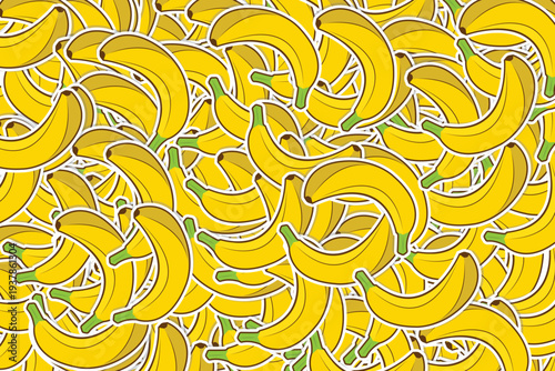 A Vibrant Pattern Of Yellow Bananas