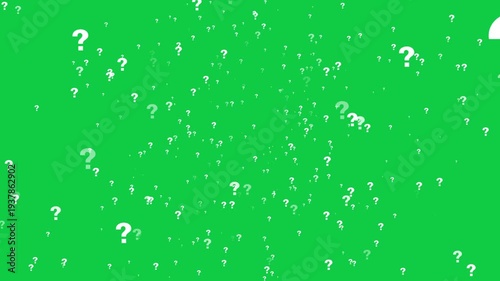 Question Mark Animation with Green Background
