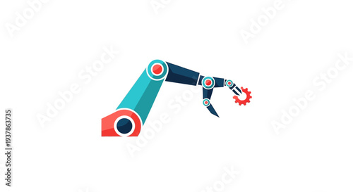 Robot Arm Mechanical Device Industrial Machinery.